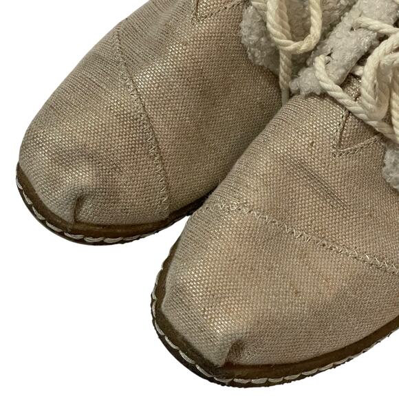 TOMS Women's Bota Blended Boots in Natural Plush Shearling 9.5 - Picture 4 of 12